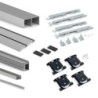 Kit di ferramenta per armadio 2 ante e chiusura ammortizzata Placard 74, Modello Maniglia Sharp, spessore 19 mm, pannelli