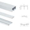 Kit di sistema scorrevole Railway per ante scorrevoli in legno appese e chiusura ammortizzata, 80 kg, Alluminio, Anodizzat