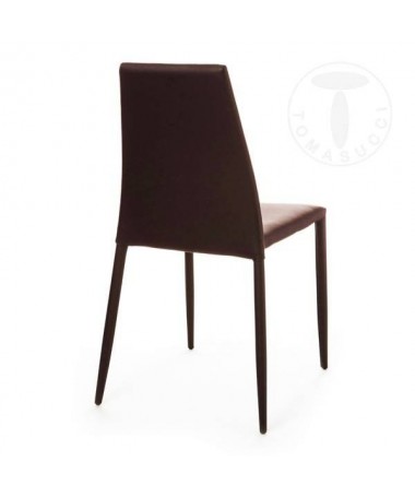 Zoom Sedia Lion in pelle ecologica - set da 4 marrone