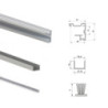 Kit di ferramenta per armadio a 2 ante e chiusura ammortizzata Placard 74, profilo Wave, spessore 16 mm, pannelli non incl