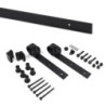 Kit di ferramentaper porta scorrevole appesa in legno Barn, con chiusura soft, pannelli non inclusi, Acciaio e Tecnoplasti