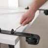 Kit di ferramentaper porta scorrevole appesa in legno Barn, con chiusura soft, pannelli non inclusi, Acciaio e Tecnoplasti