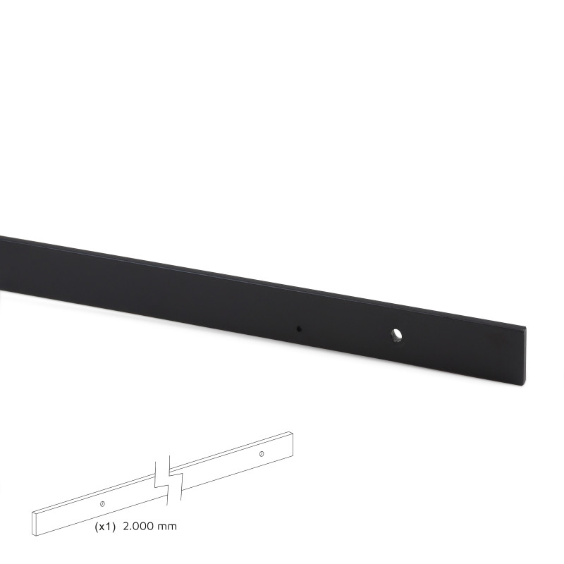 Kit di ferramentaper armadio 2 ante scorrevoli e chiusura soft Flow con binari incassati 2,35 m, pannelli non inclusi, Ano