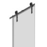 Kit di ferramentaper armadio 2 ante scorrevoli e chiusura soft Flow con binari incassati 2,35 m, pannelli non inclusi, Ano