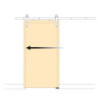 Kit di ferramentaper porta scorrevole appesa in legno Barn, con chiusura soft, pannelli non inclusi, Acciaio e Tecnoplasti