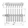 Cassetto portascarpe estraibile Moka, 564 - 594, Acciaio, Verniciato moka