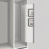 Specchio estraibile per interno dell'armadio, Acciaio e Tecnoplastica e Vetro, Verniciato grigio pietra