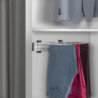 Portapantaloni con montaggio laterale per armadio Self, mano destra, Acciaio, Tecnoplastica e Alluminio, Cromato lucido