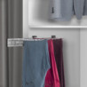 Portapantaloni con montaggio laterale per armadio Self, mano destra, Acciaio, Tecnoplastica e Alluminio, Cromato lucido