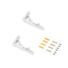 Set di supporti pieghevoli, lunghezza 203 mm, Acciaio, Verniciato nero