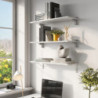 Set di supporti pieghevoli, lunghezza 303 mm, Acciaio, Verniciato nero