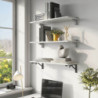 Set di supporti pieghevoli, lunghezza 403 mm, Acciaio, Verniciato bianco
