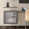 Kit di staffe per 4 ripiani in legno e 1 asta appendiabiti lunga 1 m Zero, Alluminio e Zama e Tecnoplastica, Verniciato ne