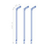 Kit di 3 mensole con staffe e supporti a parete Jagmet, lunghezza 280 mm, Acciaio, Verniciato bianco