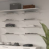 Kit di porta scarpe in metallo e telaio scorrevole a chiusura ammortizzata per armadio, regolabile, modulo 600 mm, Grigio