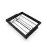 Kit di porta scarpe in metallo e telaio con guide a chiusura ammortizzata per armadio, regolabile, modulo 800 mm, Grigio p