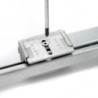 Kit di porta scarpe in metallo e telaio con guide a chiusura ammortizzata per armadio, regolabile, modulo 800 mm, Grigio p