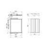 Kit di porta scarpe in metallo e telaio con guide a chiusura ammortizzata per armadio, regolabile, modulo 800 mm, Grigio p