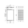 Kit di cestello in filo e telaio a scorrimento con chiusura ammortizzata per armadio, regolabile, modulo 900 mm, Grigio pi