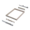Kit di cassetto organizzatore e telaio a scorrimento con chiusura ammortizzata per armadio, regolabile, modulo 600 mm, Ner
