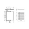 Kit di cassetto organizzatore e telaio a scorrimento con chiusura ammortizzata per armadio, regolabile, modulo 600 mm, Ner