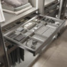 Telaio con guide a estrazione totale e chiusura morbida per accessori per armadi Quartz, 912-938mm, Alluminio e plastica