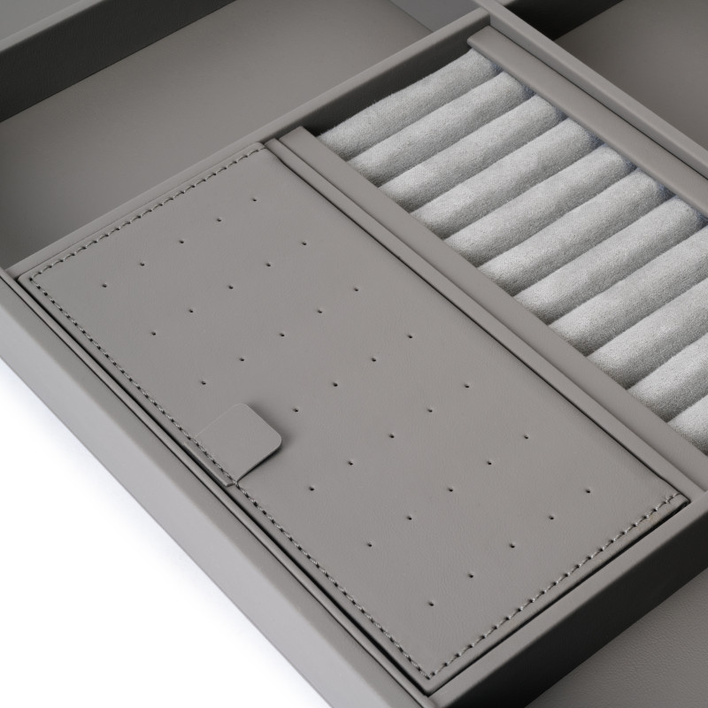 Telaio con guide a estrazione totale e chiusura morbida per accessori per armadi Quartz, 962-988mm, Alluminio e plastica