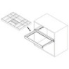 Telaio con guide a estrazione totale e chiusura morbida per accessori per armadi Quartz, 962-988mm, Alluminio e plastica