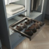 Cassetto in filo metallico per armadi e cabine armadio Quartz, 540mm (M70), Acciaio, Titanio