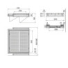 Specchio estraibile per interno dell'armadio Quartz, con rotazione 180gr 1.000x300mm, Alluminio, vetro e acciaio, Titanio