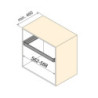 Specchio estraibile per interno dell'armadio Quartz, con rotazione 180gr 1.000x300mm, Alluminio, vetro e acciaio, Titanio