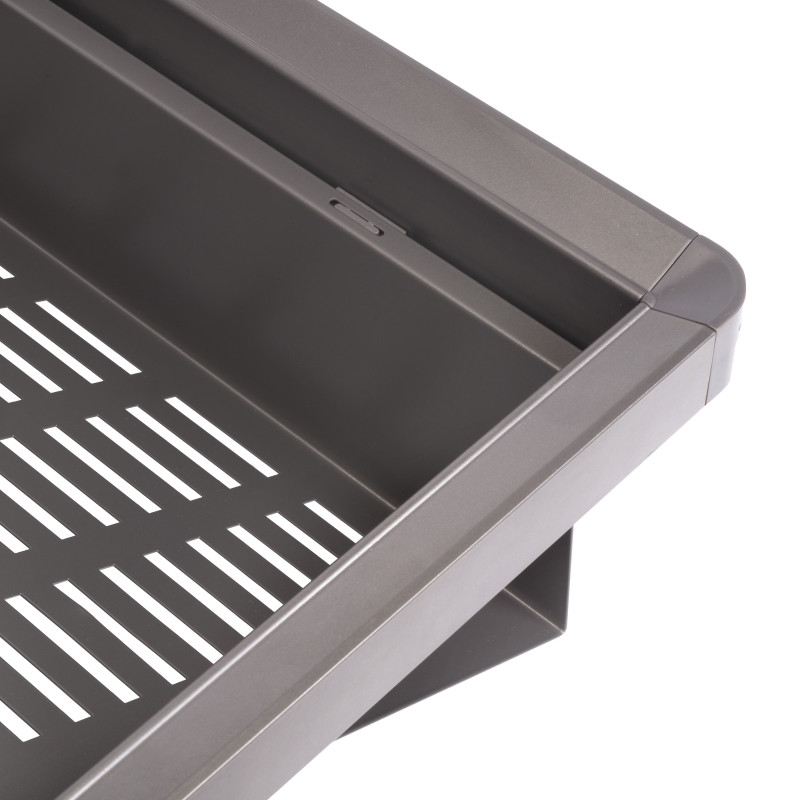 Lotto di 7 aste per armadi e cabine armadio Quartz, Tecnoplastica e Alluminio, Titanio