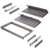 Cassetto portascarpe per armadi e cabine armadio Quartz, 440 (M60), Acciaio, Titanio
