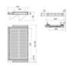 Cassetto portascarpe per armadi e cabine armadio Quartz, 440 (M60), Acciaio, Titanio