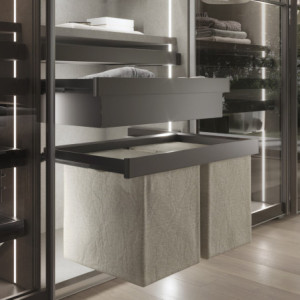 Zoom Kit di cassetto porta-scarpe estraibile per armadi Quartz, regolabile, modulo 800mm, Acciaio, alluminio e plastica, Titani