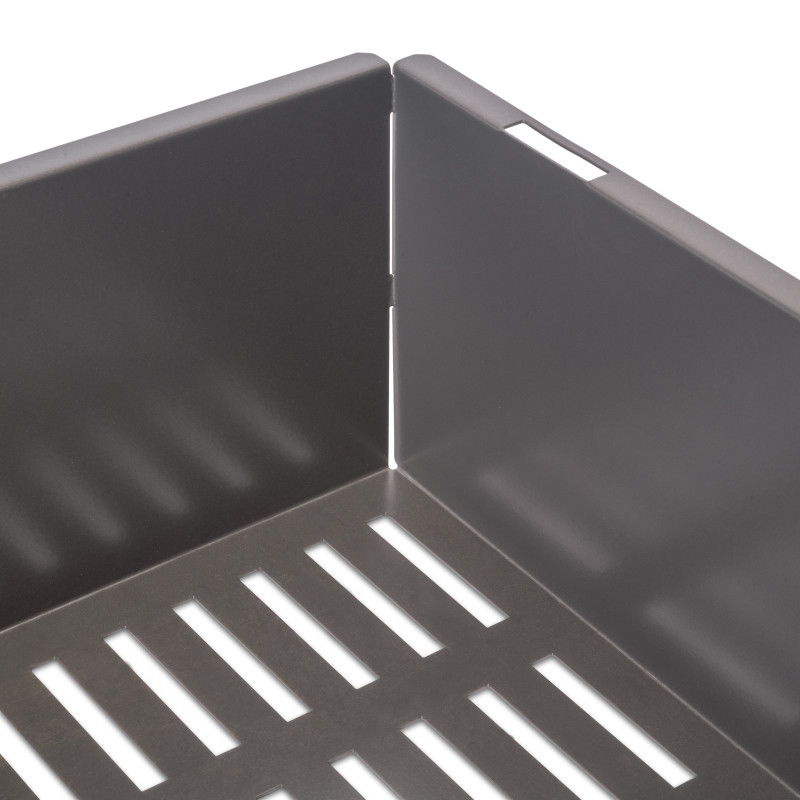 Appendiabiti per armadio Sway, larghezza regolabile 450-600mm, Acciaio, Alluminio e Tecnoplastica, Verniciato titanio