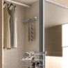Cassetto metallico per armadi e cabine armadio Quartz, 640 (M80), Acciaio, Titanio
