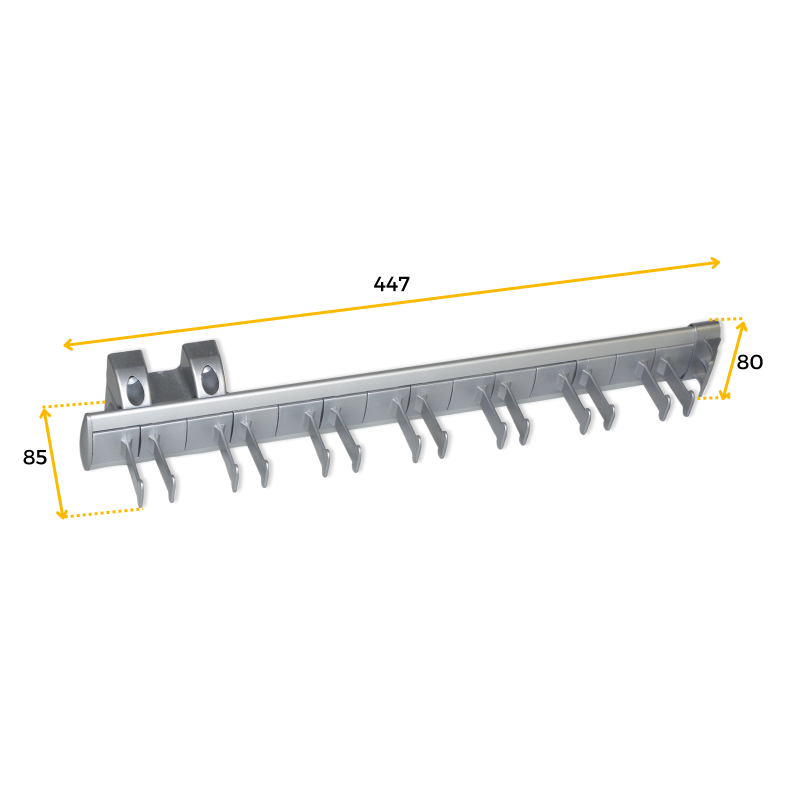 Cassetto metallico per armadi e cabine armadio Quartz, 740 (M90), Acciaio, Titanio
