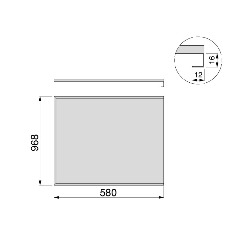 Contenitore per la raccolta differenziata da montare sul fondo ed estraibile automaticamente in un mobile da cucina 1x16lt