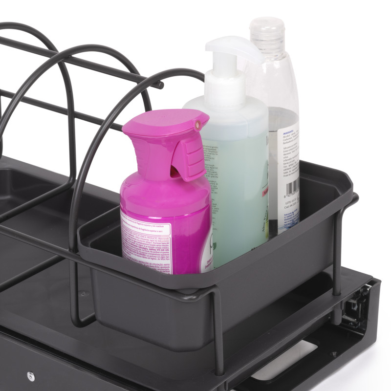Contenitore per la raccolta differenziata da montare sul fondo ed estraibile automaticamente in cucina 2x14lt, Tecnoplasti