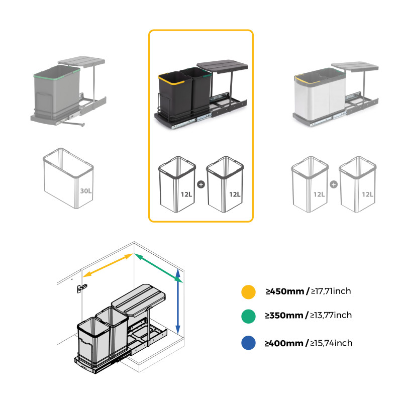 Tavola da stiro Iron 2, Acciaio e Legno, pieghevole ed estraibile per mobili Iron 2