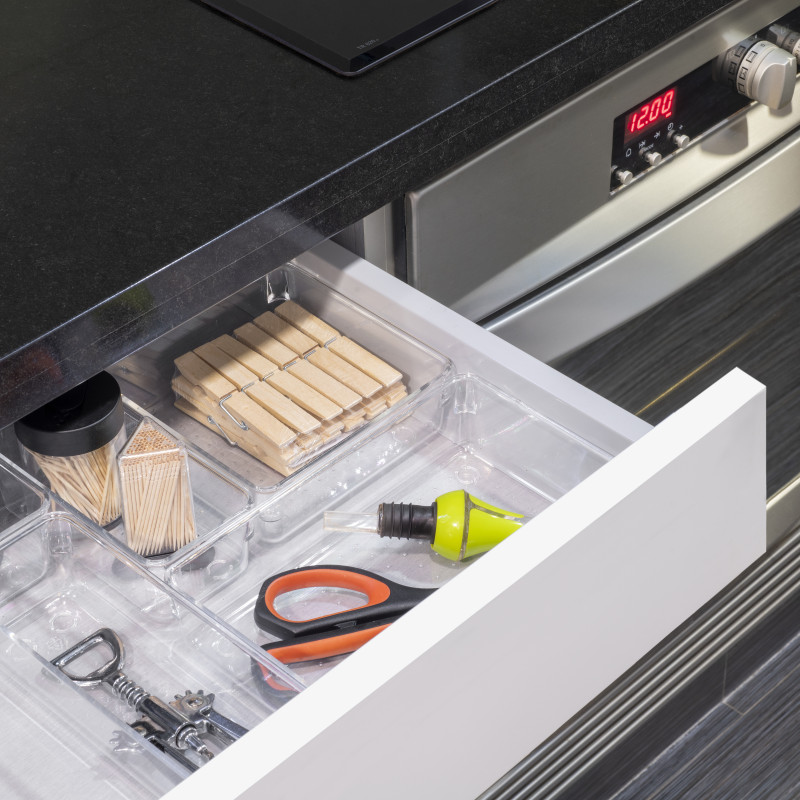 Recycle 1x35lt per il montaggio sul fondo e l'estrazione manuale nel mobile da cucina, Grigio antracite, Tecnoplastica