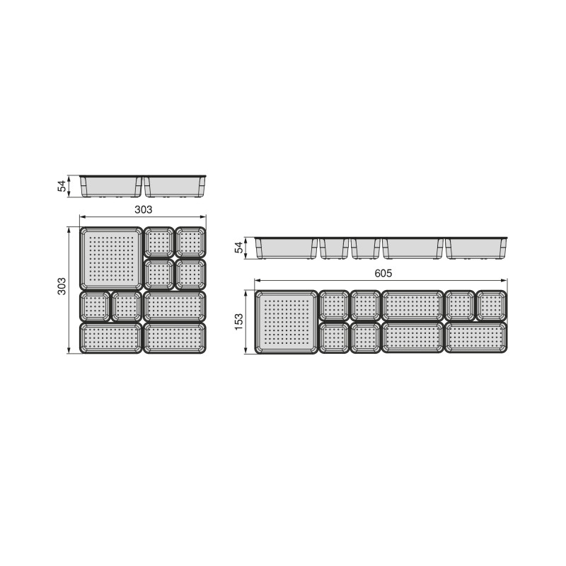 Recycle 1x35lt per il montaggio sul fondo e l'estrazione manuale nel mobile da cucina, Grigio antracite, Tecnoplastica