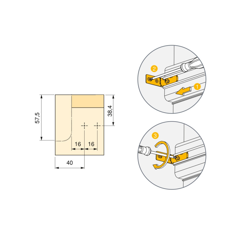 Pattumiera per differenziata Recycle da cucina, 24 L, fissaggio sul fondo ed estrazione manuale/automaticamente, Tecnoplas