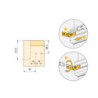 Kit di 10 contenitori organizer Cube per cassetti, Plastica, Trasparente