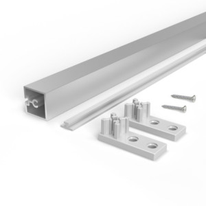 Zoom Kit di 2 profili superiori Gola per mobili da cucina, lunghezza 2,35m, con accessori, Alluminio, Verniciato bianco