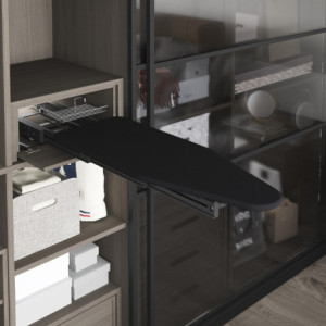 Zoom Kit di 2 profili superiori Gola per mobili da cucina, lunghezza 2,35m, con accessori, Alluminio, Verniciato nero