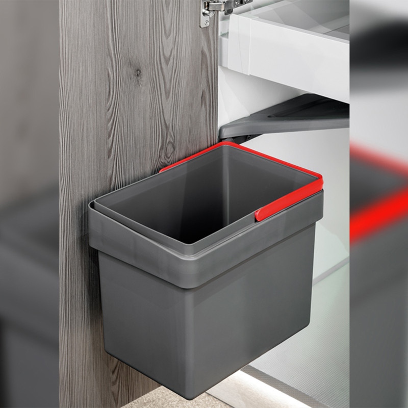 Kit di contenitori per la raccolta differenziata per cassetti da cucina Recycle Altezza Recycle 216 mm, 2x12 lt, 2x6 lt, G