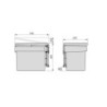 Kit di contenitori per la raccolta differenziata per cassetti da cucina Recycle Altezza Recycle 216 mm, 2x12 lt, 2x6 lt, G