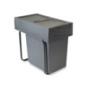 Kit di contenitori per la raccolta differenziata per cassetti da cucina Recycle Altezza Recycle 266 mm, 2x15 lt, Grigio an